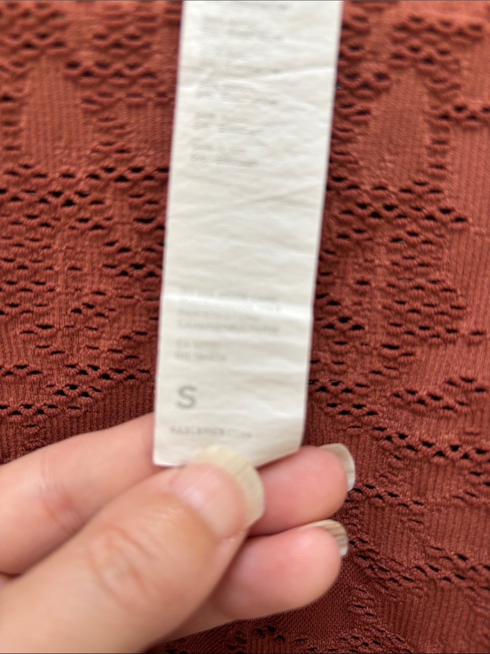 Fabletics Rust Textured Cropped Sweatshirt - Picture 5 of 7